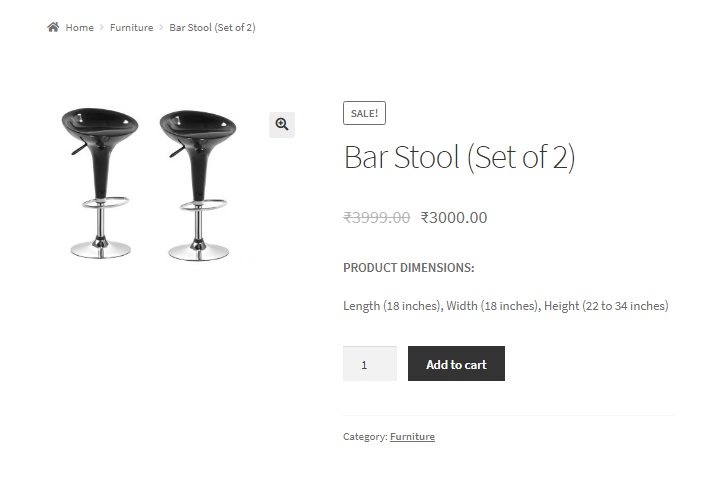 WooCommerce 1에서 단순 및 가변 제품의 판매 가격 아래에 "You Save x%"를 표시하는 방법 display “You Save x%” below sale prices for simple and variable products in WooCommerce - Default simple product page