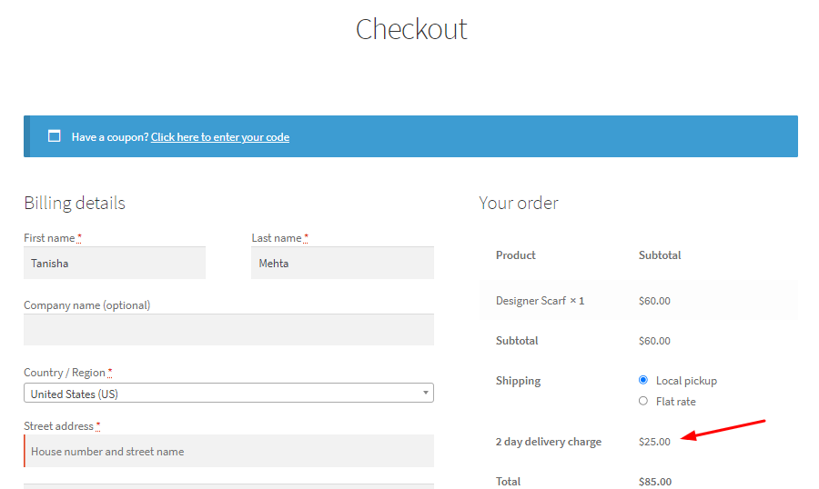 Order Delivery Date Pro for WooCommerce v9.25.0 update- apply delivery charges for order below a certain amount & more - Tyche Softwares