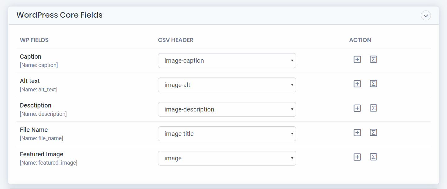 wordpress-bulk-image-import-mapping