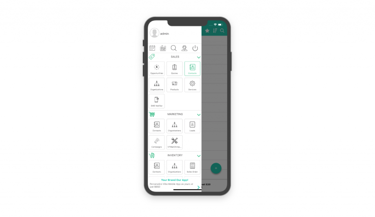 vibe-vtigercrm-iOS-kullanıcı-erişim-modülleri