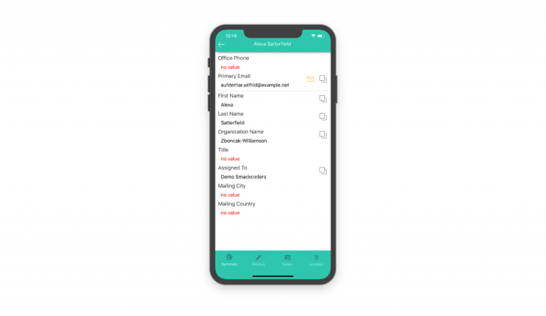 vibe-vtigercrm-iOS-modülü-detaylı görünüm