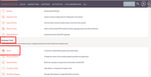 Installazione di Studio-Suite CRM