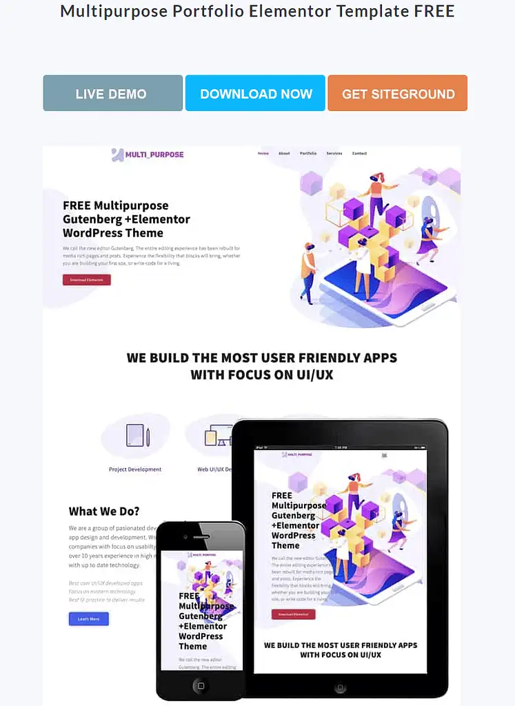Mehrzweck-Portfolio Gutenberg Ready Themes