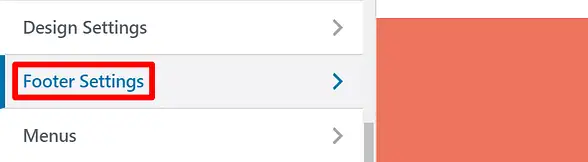 Impostazioni del piè di pagina