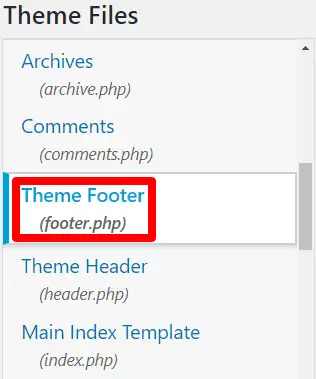 come modificare un piè di pagina in WordPress