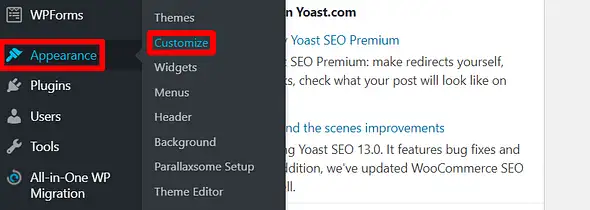 modifica un piè di pagina in WordPress