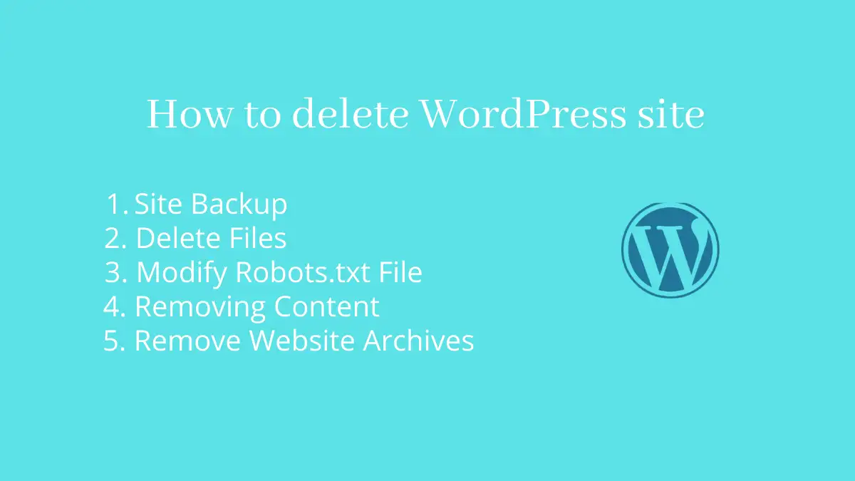 So löschen Sie eine WordPress-Site dauerhaft