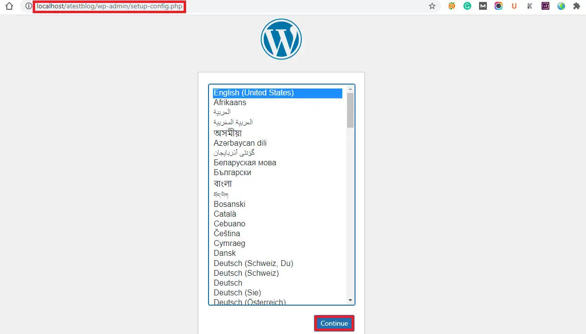 Installa WordPress in locale