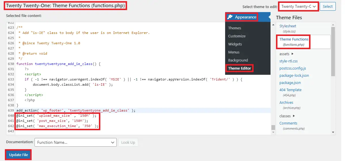 如何使用functions.php文件增加WordPress中的最大上傳大小