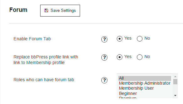 bbPress integration with Membership plugin
