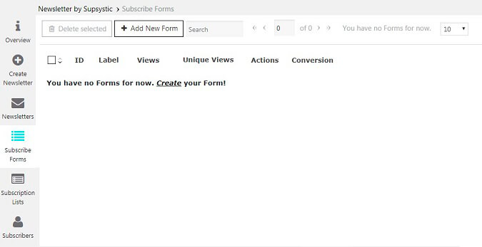 Newsletter Subscribe Forms