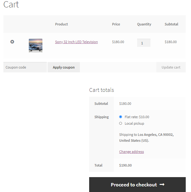 كيفية إخفاء طرق شحن WooCommerce لشروط معينة 4 Free shipping is not available for the product with weight more than 5kg