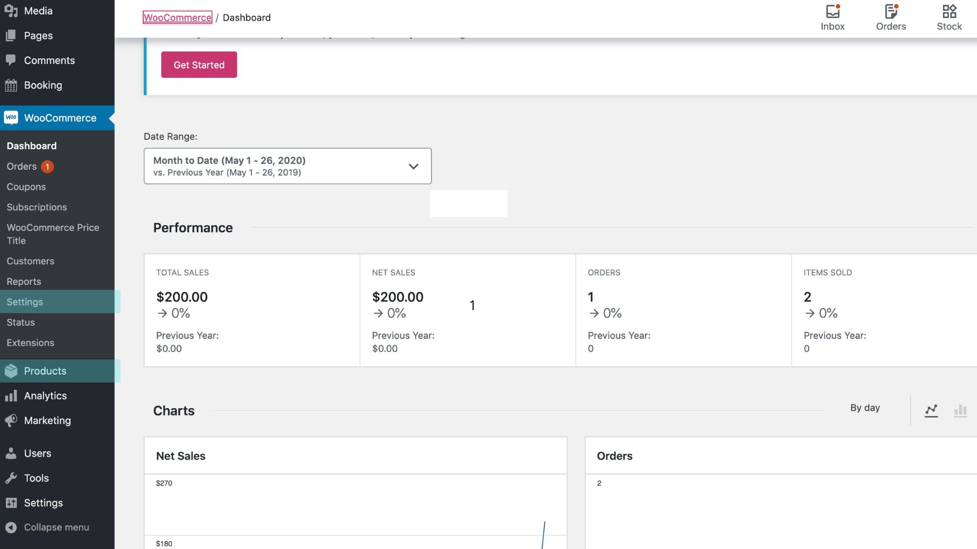 สอนออนไลน์ พลิกวิกฤตเป็นโอกาส 2 woocommerce dashboard