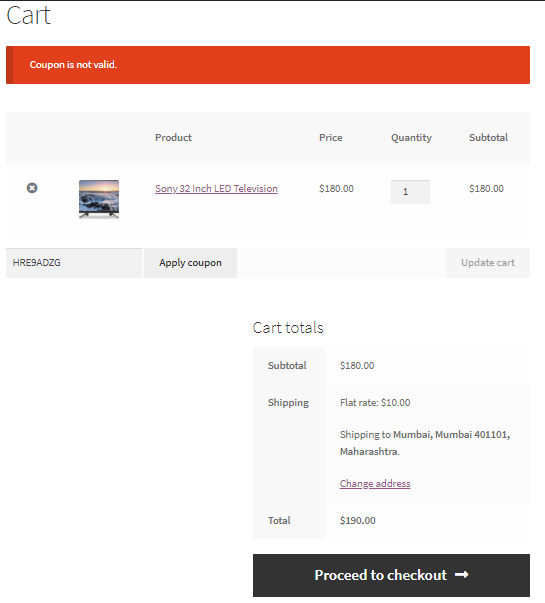 Memahami Pembatasan Kode Kupon di WooCommerce 3 Coupon code not valid as quantity is 1