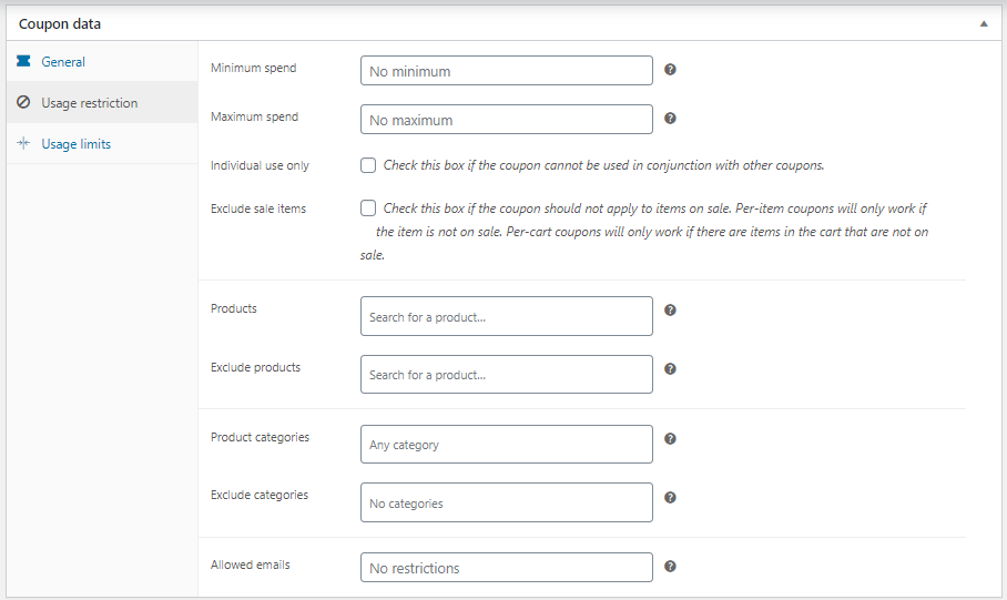 Memahami Pembatasan Kode Kupon di WooCommerce 1 Coupon Code Usage Restriction