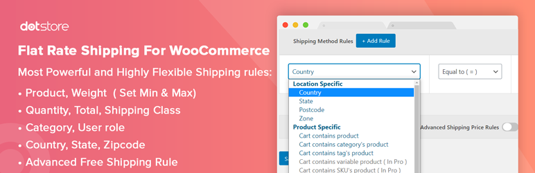 วิธีการจัดส่งแบบอัตราแบนขั้นสูง Woocommerce