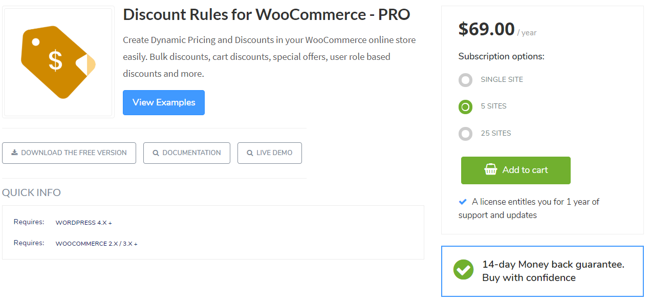กฎส่วนลด Woocommerce