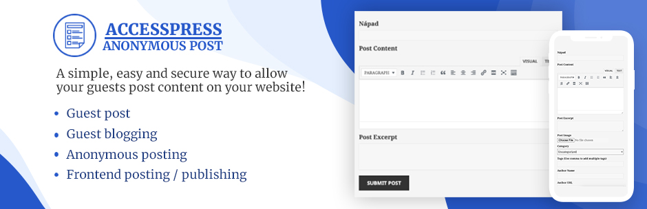 Plugin Frontend Post Wordpress – Accesspress Anonymous Post