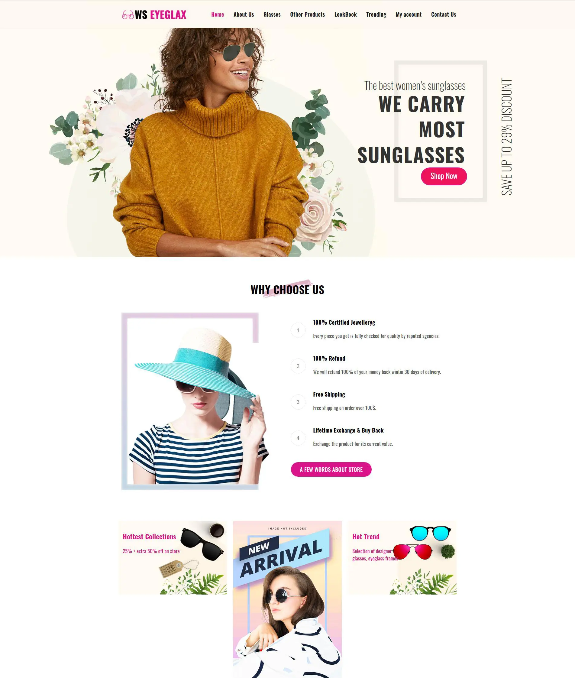 Ws Eyeglax – แฟชั่นสวย &Amp; ธีมเวิร์ดเพรส
