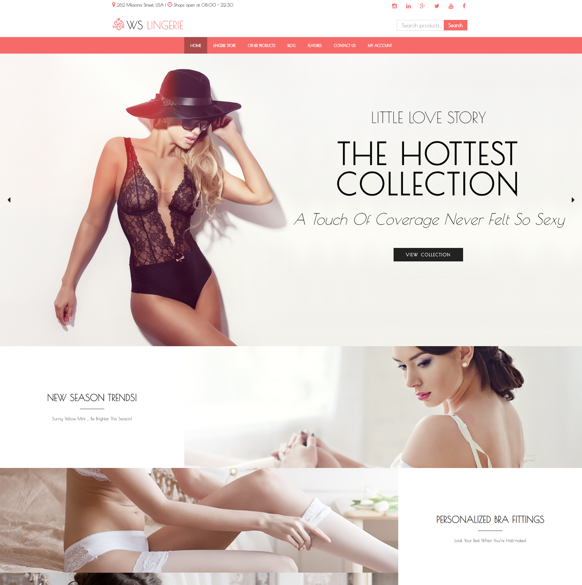 Ws Lingerie – ชุดชั้นในที่ตอบสนองฟรี Woocommerce Wordpress Theme