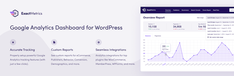 Exactmetrics による Wp の Google アナリティクス ダッシュボード