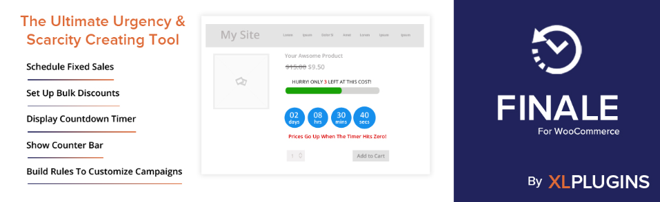 피날레 – Woocommerce 판매 카운트다운 타이머 &Amp; 할인 플러그인 라이트