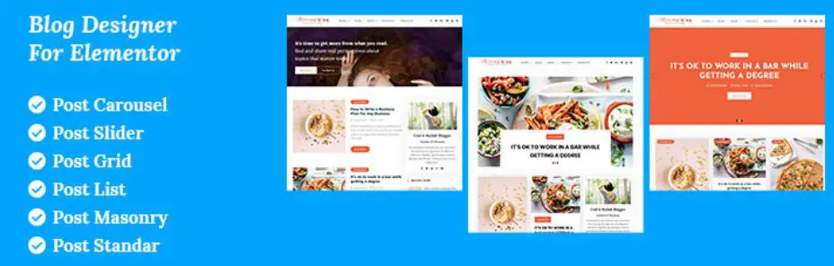 Elementor için Blog Tasarımcısı