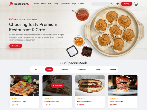 Wordpress-Food-テーマ