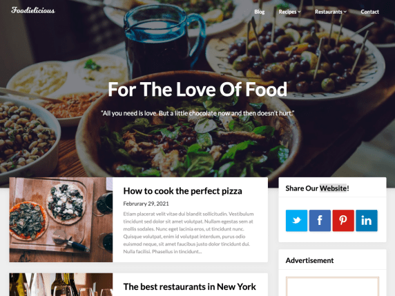 Wordpress-Food-テーマ