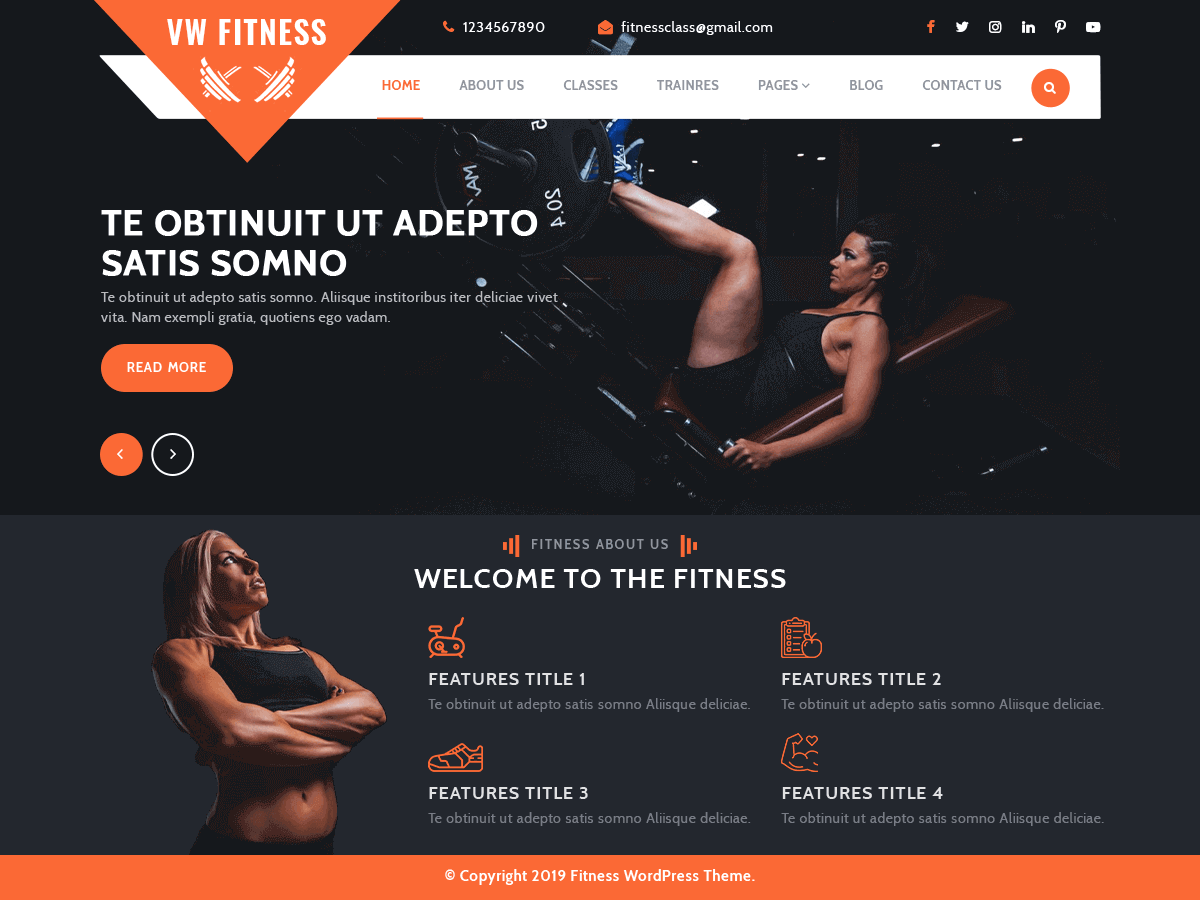 Wordpress-Fitness-And-Gym-テーマ