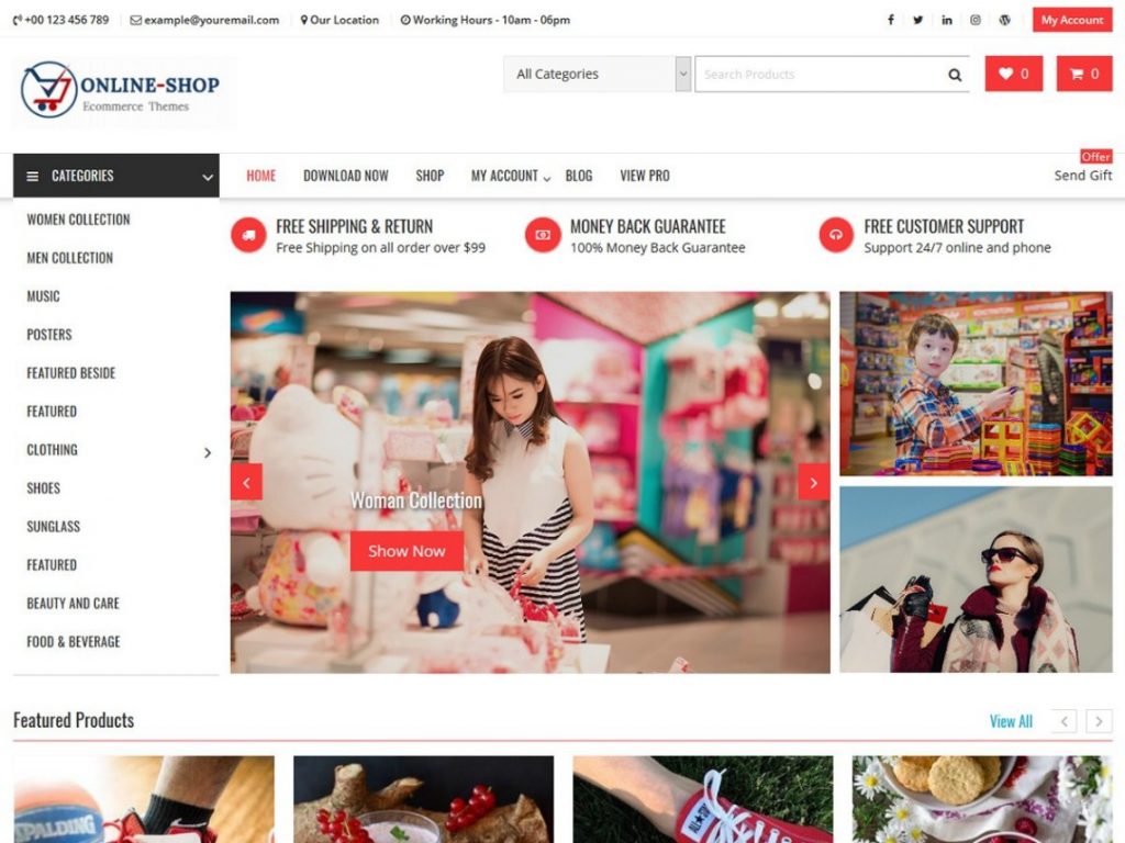 WordPress的在线商店免费WooCommerce主题