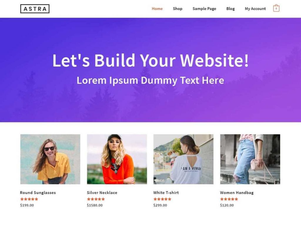 WordPress的Astra免费WooCommerce主题
