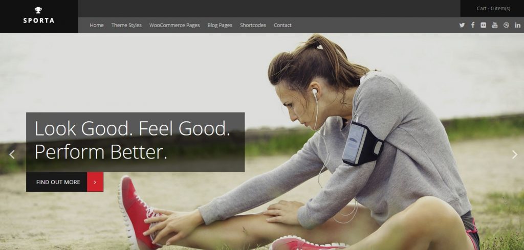 WordPress的Sporta免费WooCommerce主题