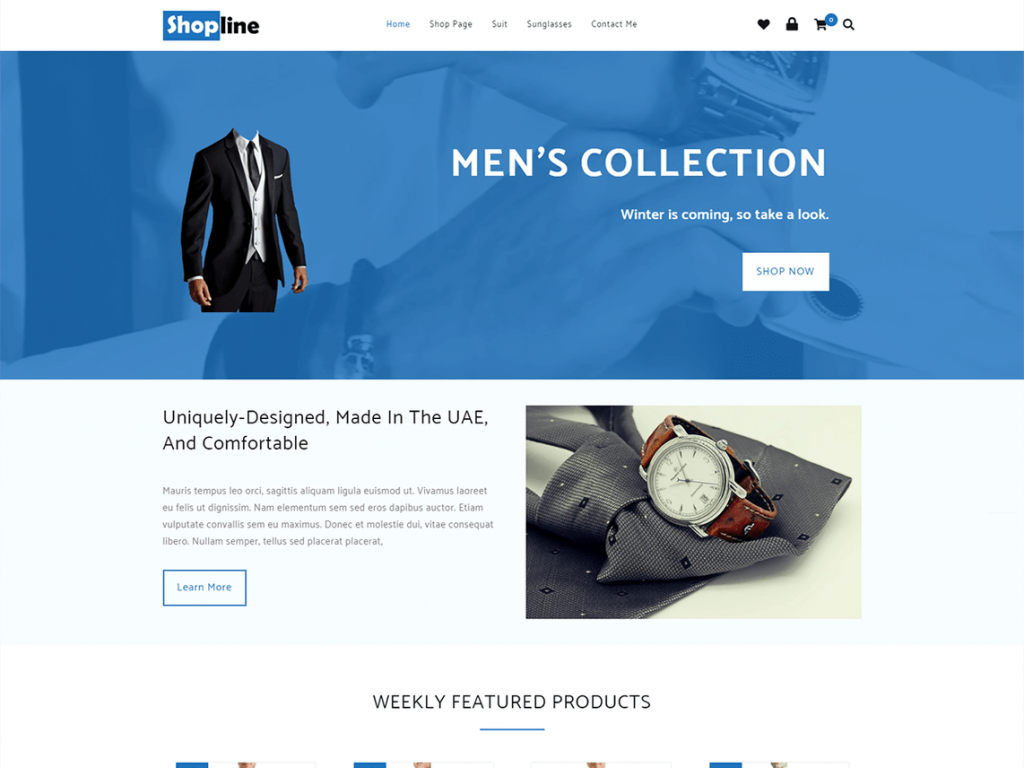 适用于 WordPress 的 Shopline 免费 WooCommerce 主题