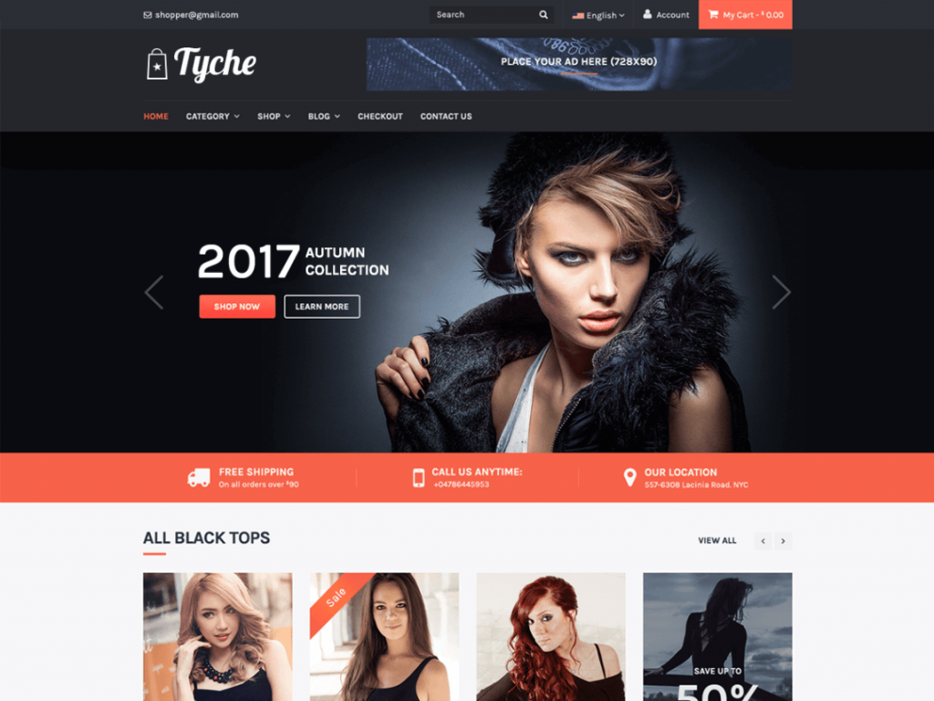 WordPress的Tyche免费WooCommerce主题