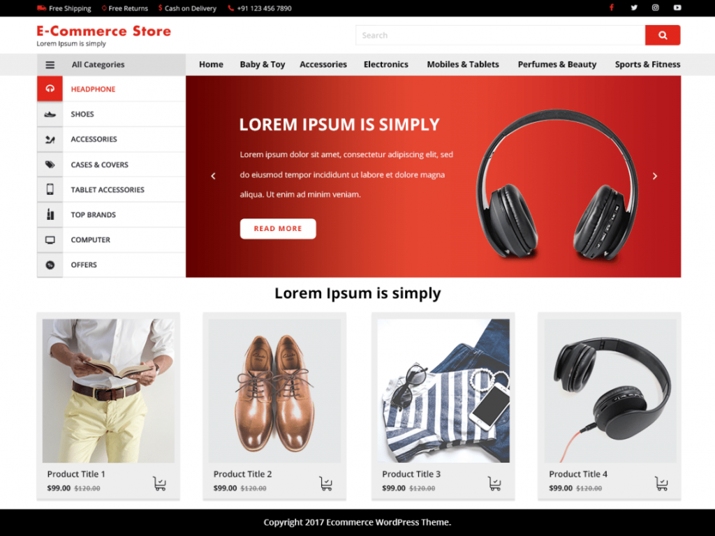 VW E-Commerce Temas gratuitos de WooCommerce para WordPress