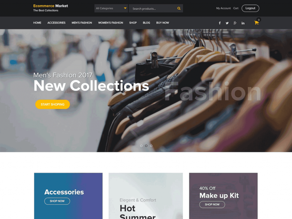 Mercado de comercio electrónico Temas WooCommerce gratuitos para WordPress