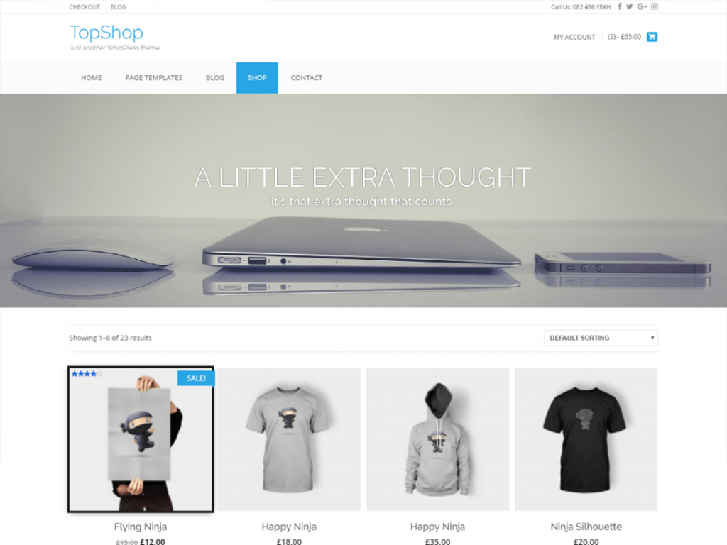 TopShop Temas gratuitos de WooCommerce para WordPress