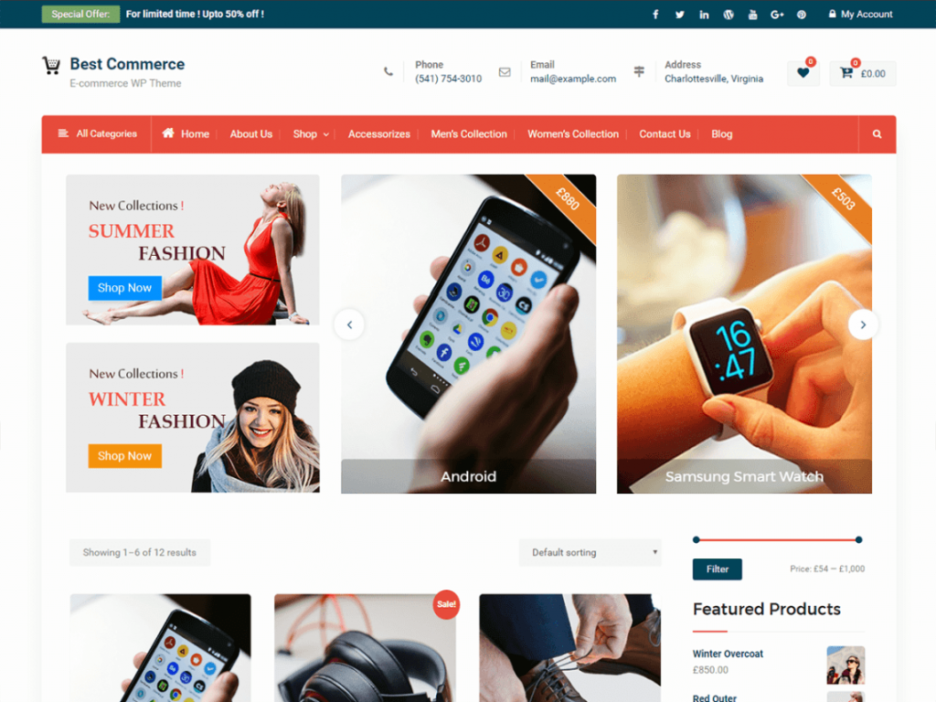 Los mejores temas WooCommerce gratuitos de comercio para WordPress