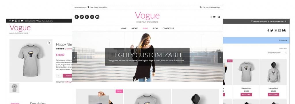 Vogue Temas gratuitos de WooCommerce para WordPress