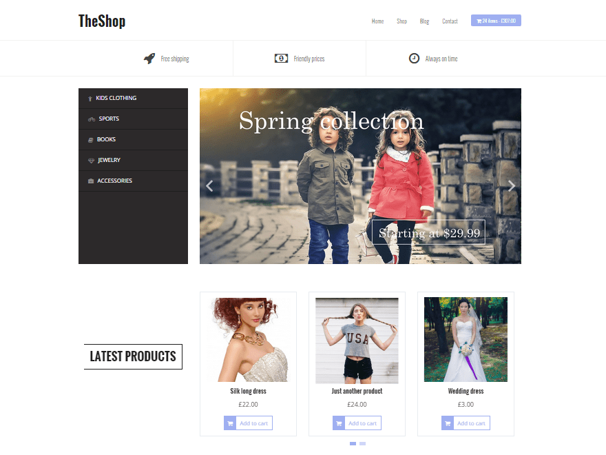 TheShop Temas gratuitos de WooCommerce para WordPress
