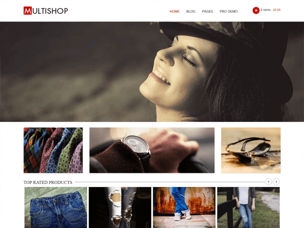 Temas WooCommerce gratuitos de Multishp para WordPress
