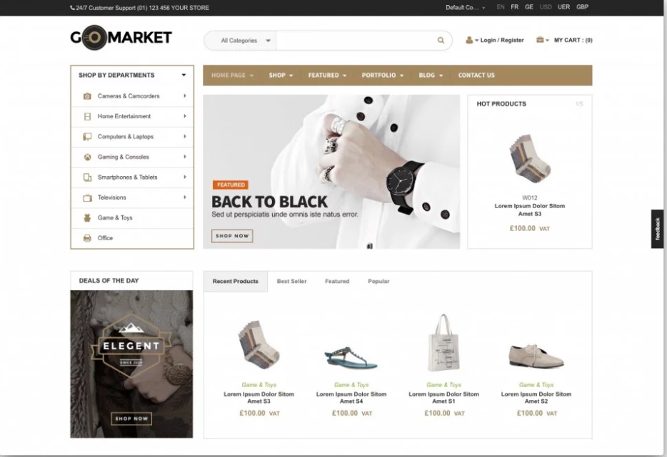 thème du marché aller woocommerce