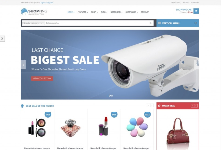 thème shopping woocommerce