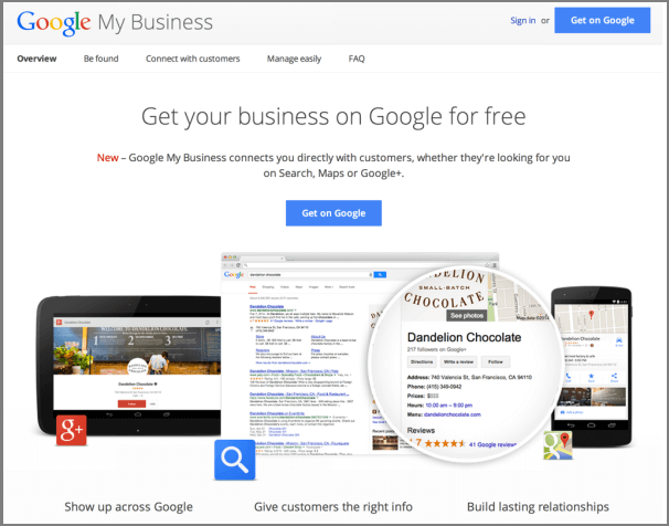 带有 Google 业务的 Google Search Console 工具