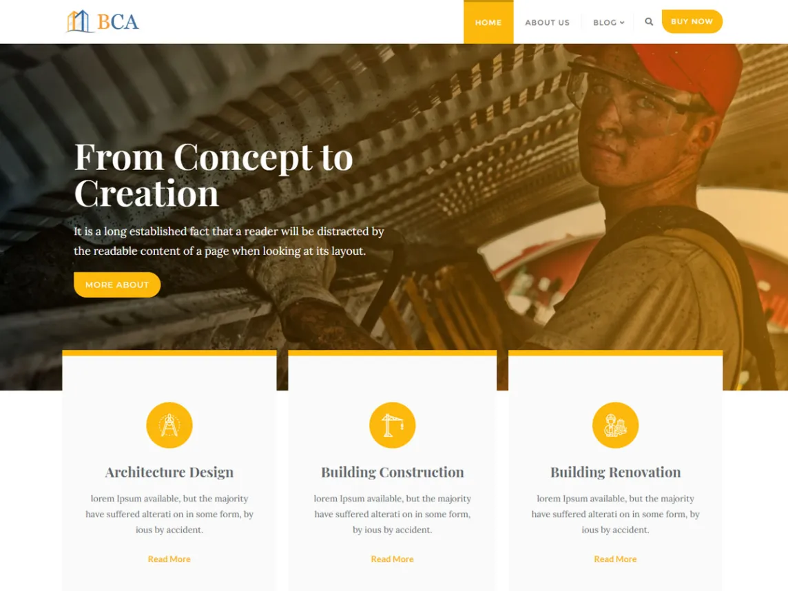 entreprise de construction wordpress gratuit