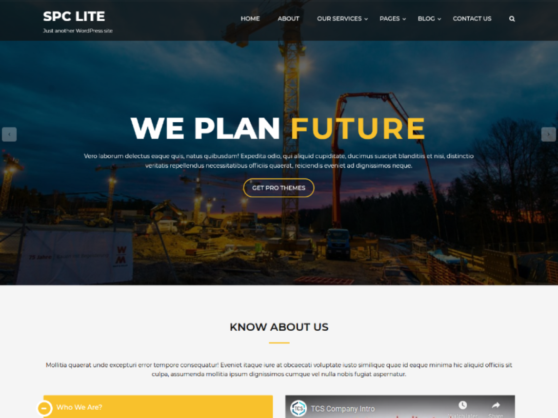 thème de la construction d'étincelles wordpress gratuit