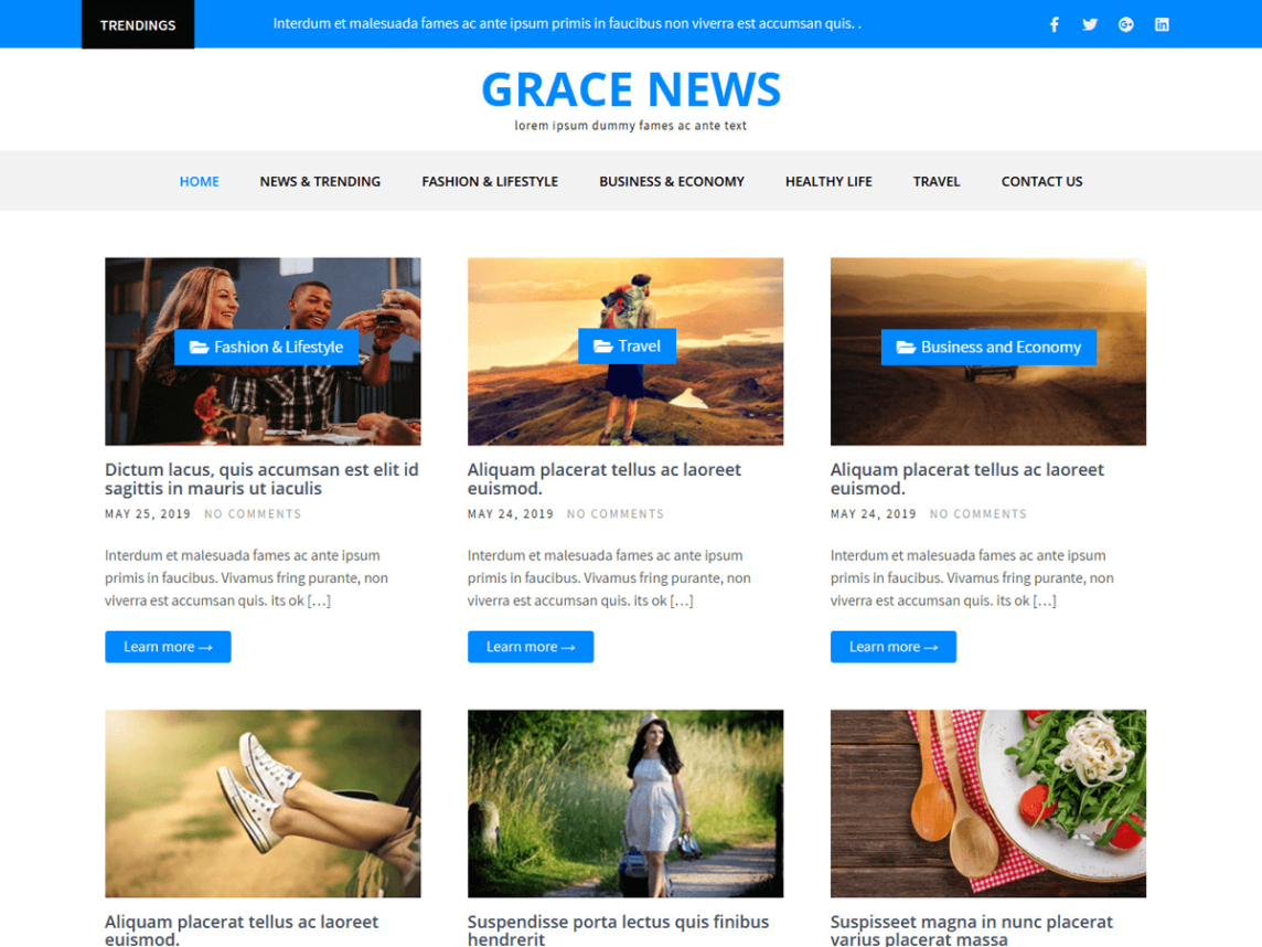 grazia notizie wordpress giornale tema wp gratuito
