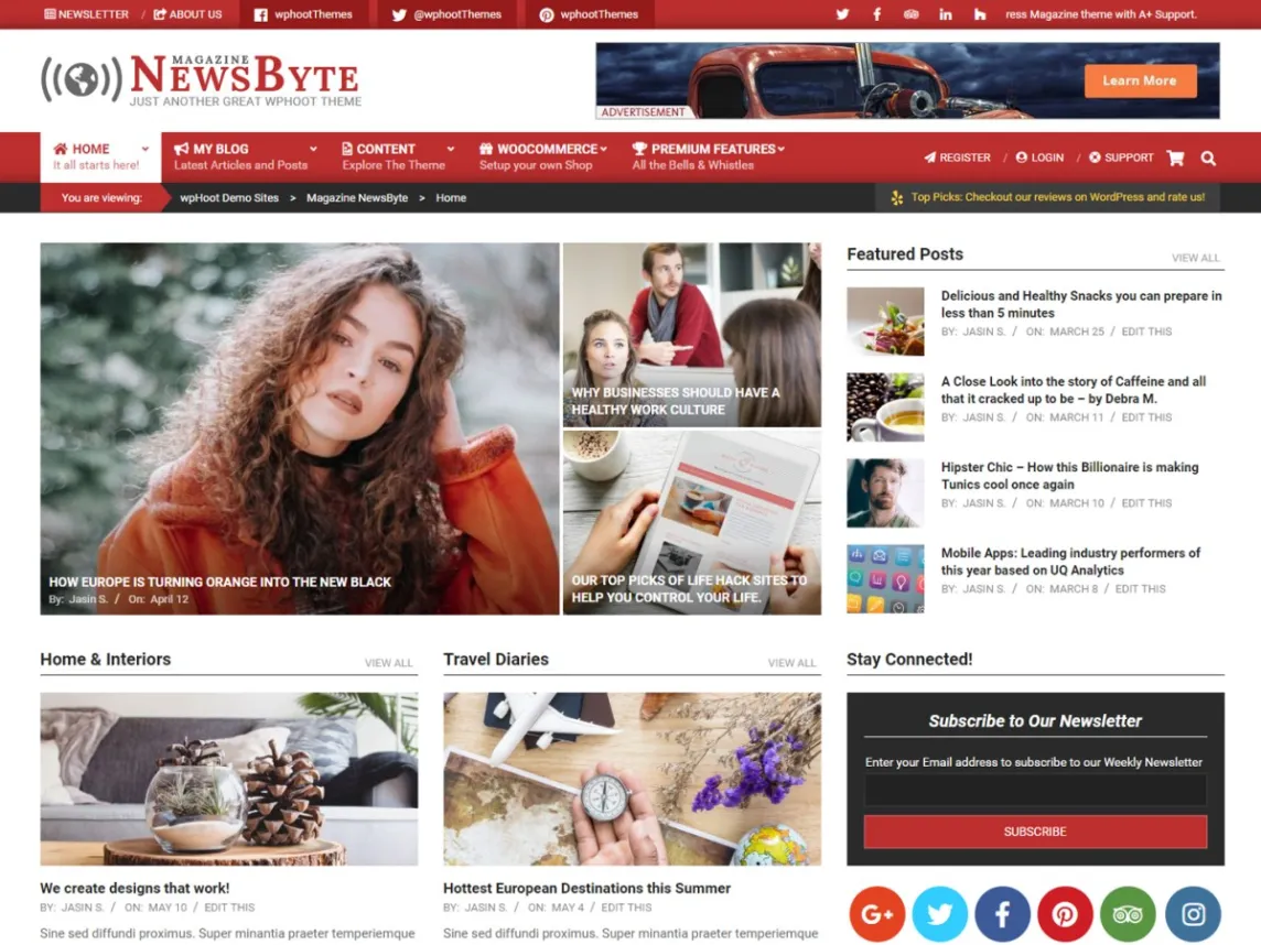 mamagzine news byte tema wordpress gratuito