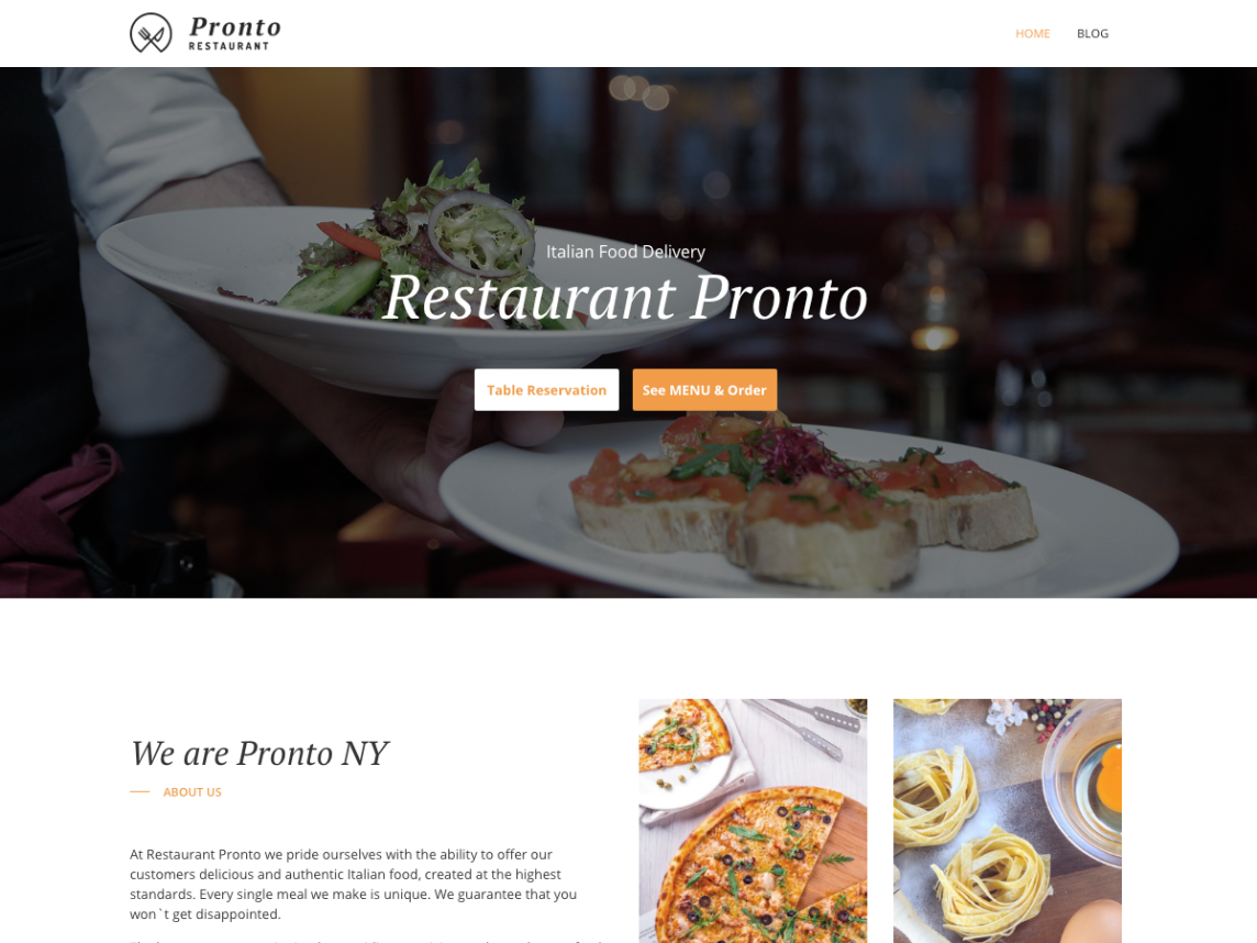 restoran gratis tema gloriafood wp